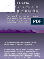 Terapia Farmacologica de La Esquizofrenia