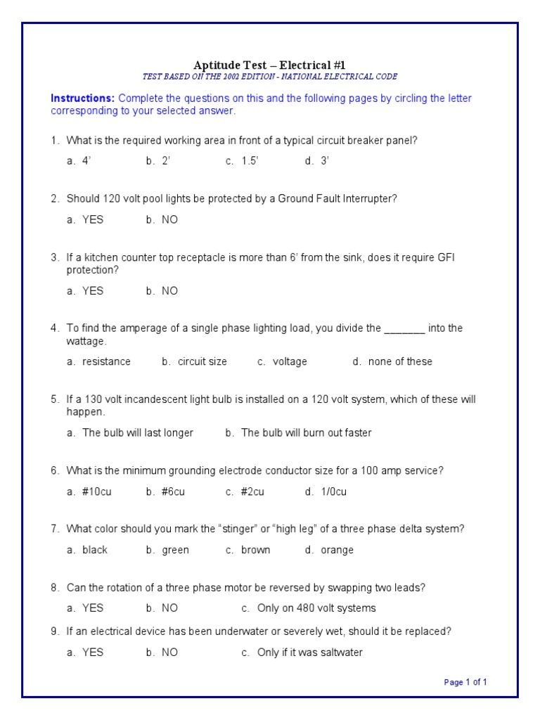 electrical-exam-aptitude-question-fuse-electrical-electricity