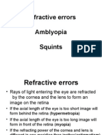 Refractive Errors Amblyopia Squints