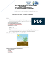 Avaliação Diagnóstica - Ciências - 9º Ano SEE GOIAS