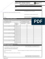 Hazardous Consignment Note Multiple Collections Blank