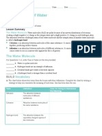 Properties of Water Lesson Summary