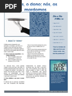 Deus, o dono; nós, os mordomos