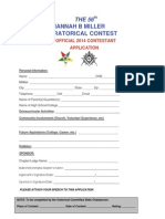 2014 Contestant Application