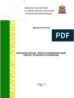 Educação Sexual prática interdisciplinar, crítica, filosófica e freireana