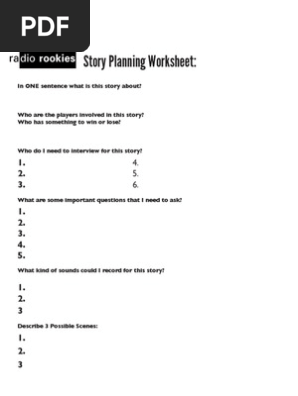 Story Planning Worksheet