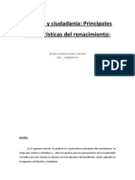 Filosofía y Ciudadanía Principales Caracteristicas Del Renacimiento