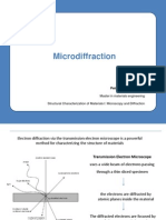 Microdiffraction: Master in Materials Engineering Structural Characterization of Materials I: Microscopy and Diffraction