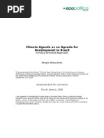 Climate Agenda As An Agenda For Development in Brazil - A Policy Oriented Approach