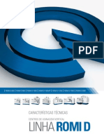 Especificações técnicas de centros de usinagem verticais ROMI D