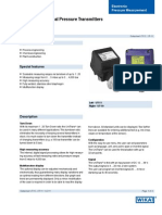 Unitrans Universal Pressure Transmitters Type Ut-10, Ut-11: Applications