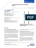 High-Performance Submersible Pressure Transmitter For Level Measurement Model LH-20