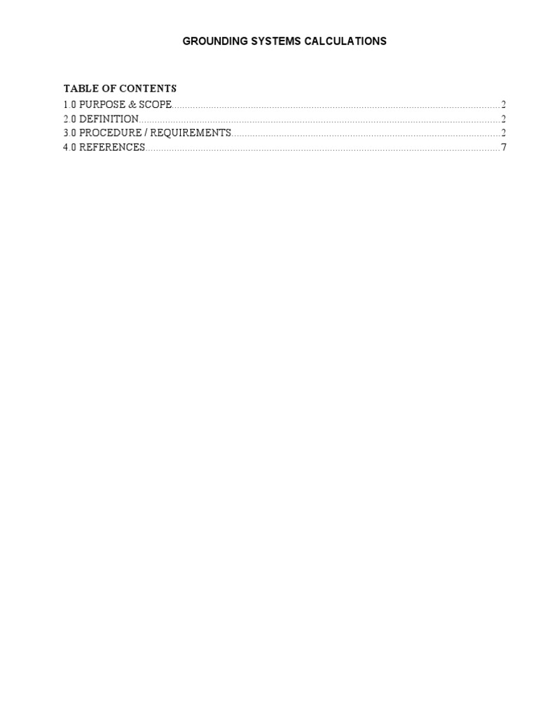 Grounding System Calculation Guide | PDF | Electrical Resistivity And ...