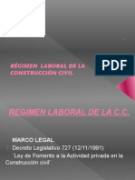 Regimen Laboral de La c.c.
