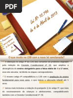 Alterações na LDB (12.796-13)
