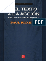 Ricoeur - Del Texto A La Acción