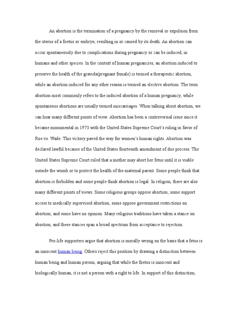 Perspectives on Abortion Ethics | PDF | Abortion | Pregnancy