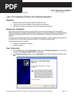 Lab 1.5.3 Installing A Printer and Verifying Operation: Objectives