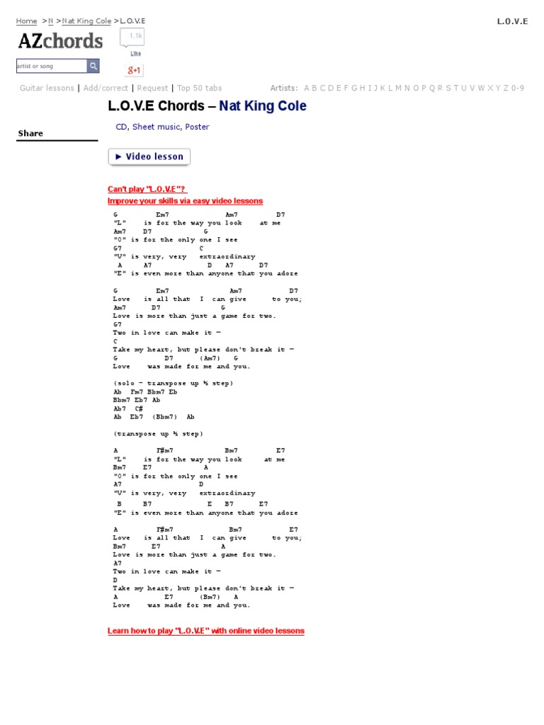 l-o-v-e-chords-nat-king-cole-entertainment-general-music