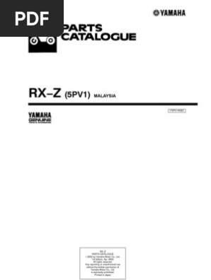 Yamaha Rx Z Catalyzer First Model Owner Manual Pdf Screw Piston