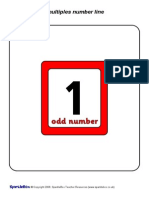 Odd Number: Colour-Coded Multiples Number Line
