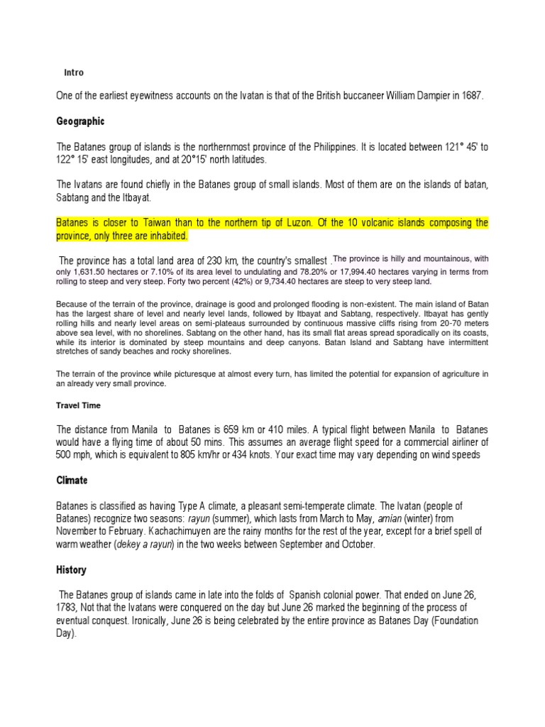 Ivatan PDF Agriculture Nature