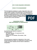 Measurement of Zero-Sequence Impedance Purpose of The Measurement