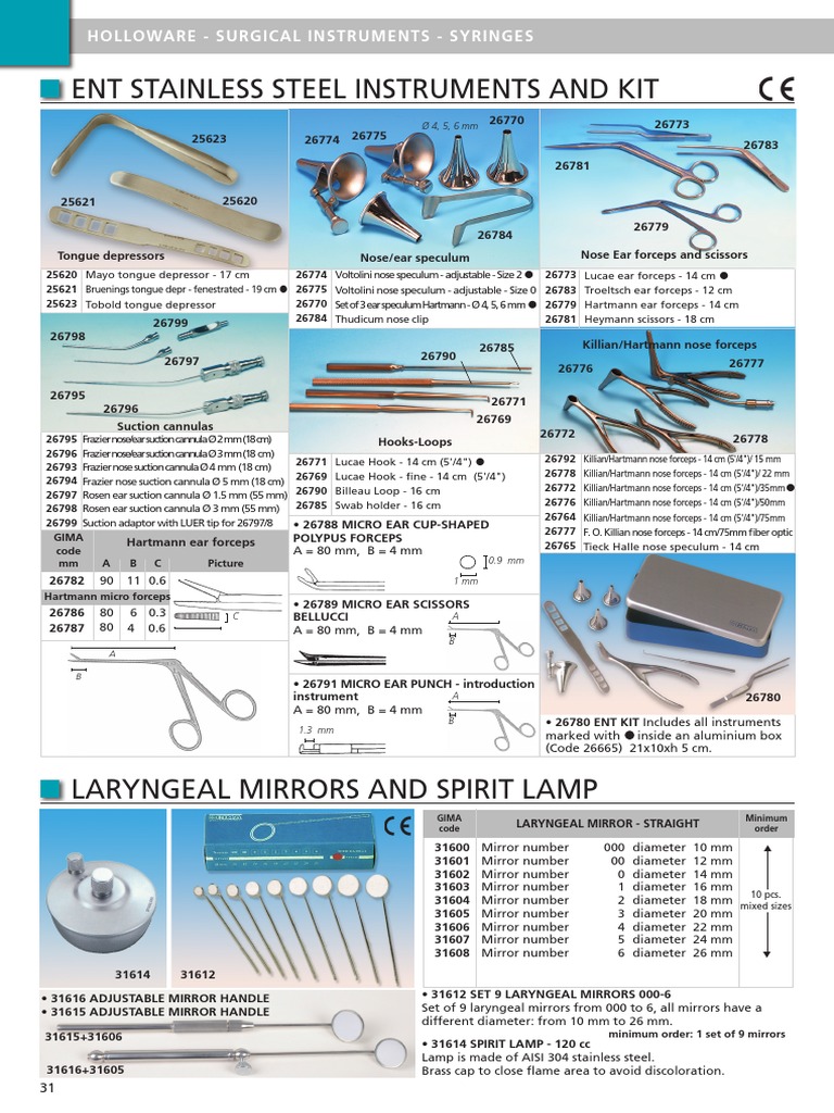 ENT Surgical Instruments Catalogue | PDF | Sports & Recreation ...