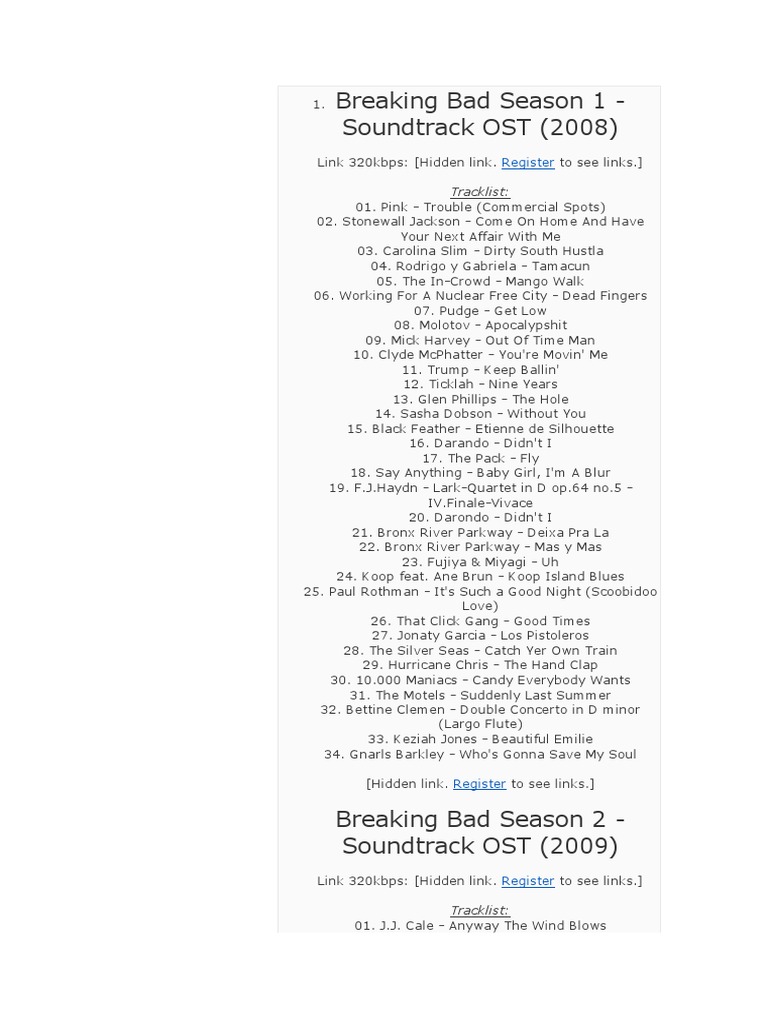 Breaking Bad Season 1 Download Free PDF Musicians Entertainment