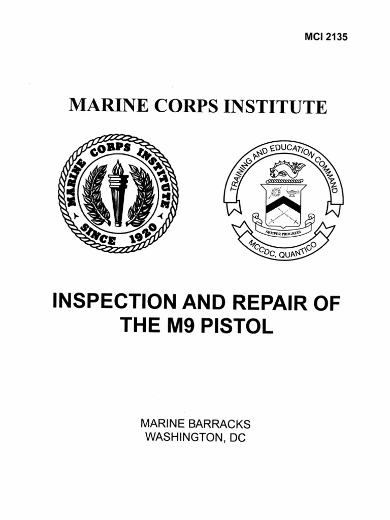 Inspection and Repair of The m9 Pistol | PDF