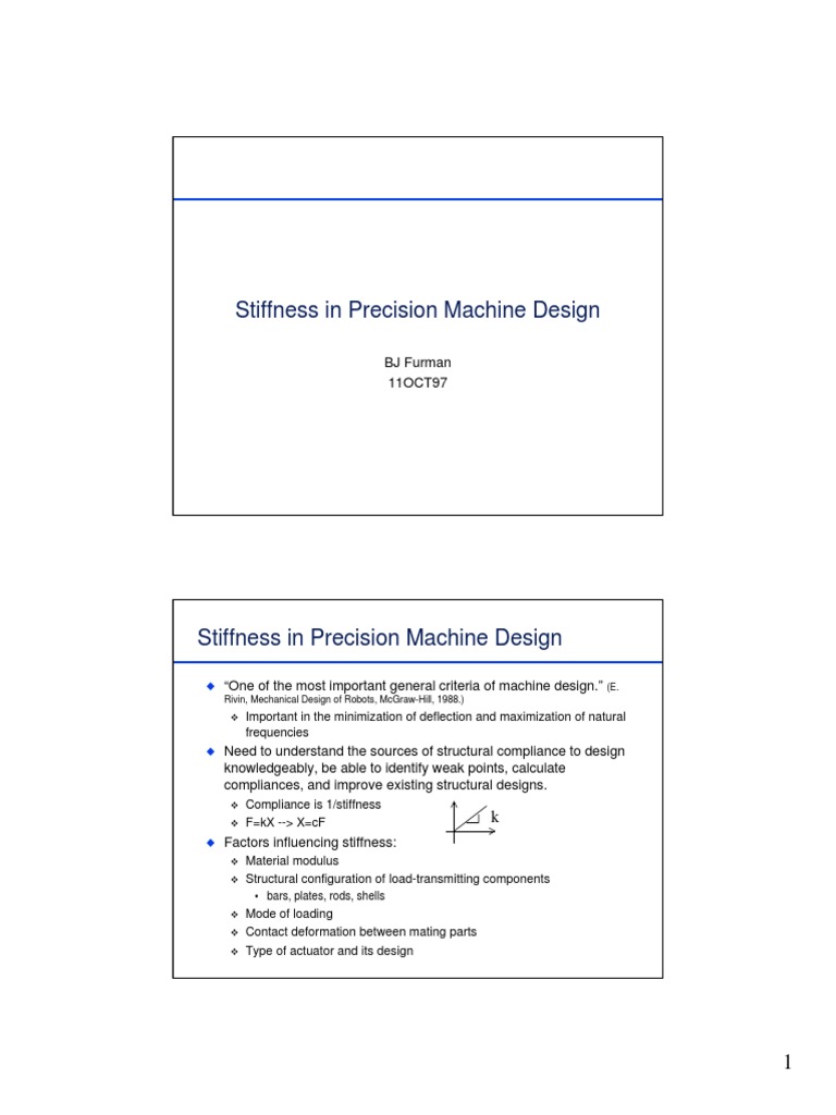 Machine Design Stiffness Pdf Stiffness Beam Structure