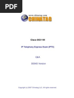 Cisco 642-144: IP Telephony Express Exam (IPTX)