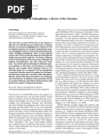 Theory of Mind in Schizophrenia a Review of the Literature