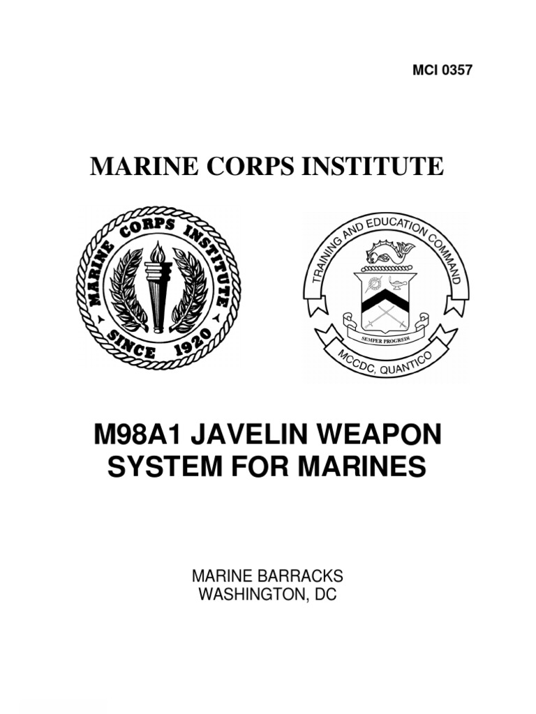 Javelin Weapon System Crewman PDF Missile Infrared
