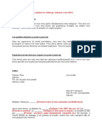 Lettre Motivation Dun Employe Chomage Reponse Une Offre