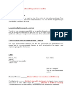 Lettre Motivation Dun Cadre Chomage Reponse Une Offre