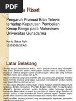 Download Pengaruh Promosi Iklan Televisi Terhadap Keputusan Pembelian Kecap Bango Pada Mahasiswa Universitas Gunadarma by indrabazkara SN198856386 doc pdf