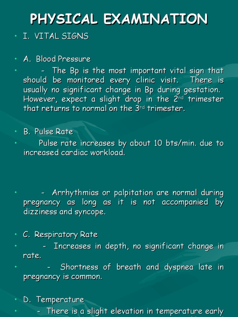 Physical Examination for OB Pregnancy Fetus