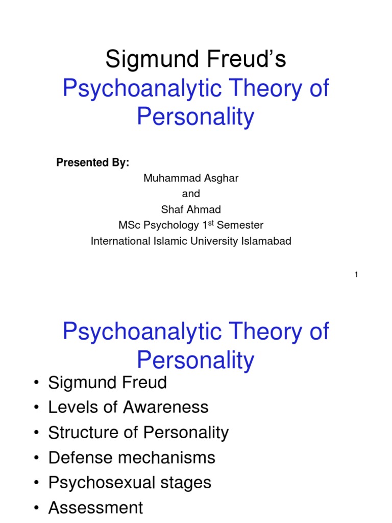 Freud's Psychoanalytic Personality Theory | PDF | Id | Oedipus Complex