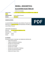 Memoria Electricas