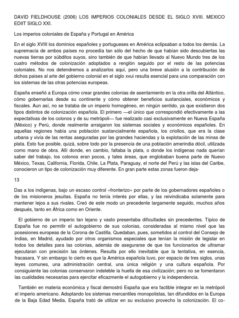 Los Imperios Coloniales de España y Portugal en América | PDF ...