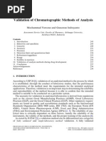 Validation of Chromatographic Methods of Analysis