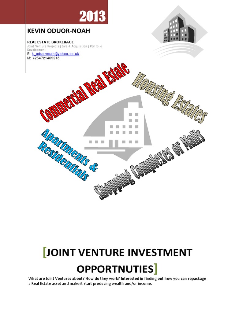 Real Estate Joint Ventures Kenya PDF Joint Venture Investing