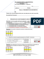 Examen 2 Fundamentos de Matematica Resuelto