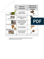 Construcción de Instrumentos Musicales para Trabajar Los Materiales