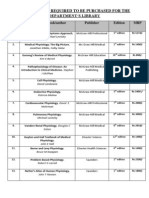List of Books Required To Be Purchased For The Departmen1