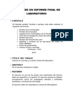 Partes de Un Informe Final de Laboratorio-3