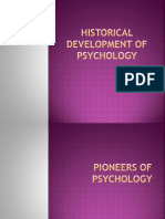Historical Development of Psychology
