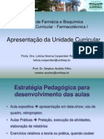 Apresentação da disciplina  - Farmacotécnica I - 2sem2009