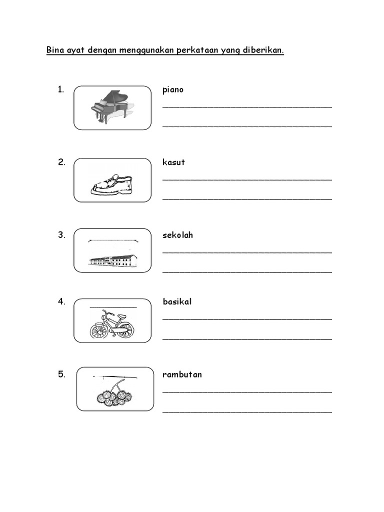 Bina Ayat Berdasarkan Gambar Tahun 2 Lertyi